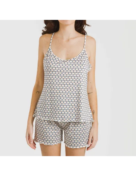 Pijama alças mulher soft Ortiz azul