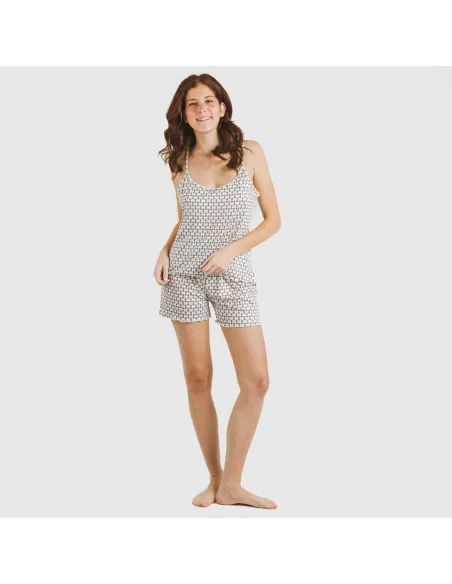 Pijama alças mulher soft Ortiz azul