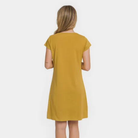 Vestido algodão liso