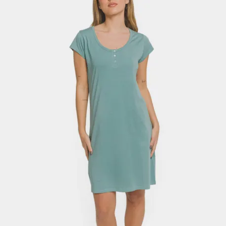 Vestido algodão liso