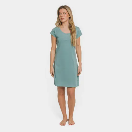 Vestido algodão liso