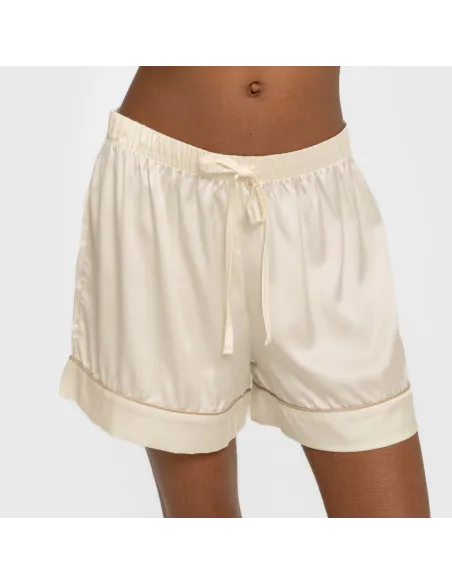 Pijama curto de manga curta Saten Friday liso Pijama curto de manga curta Saten Friday liso