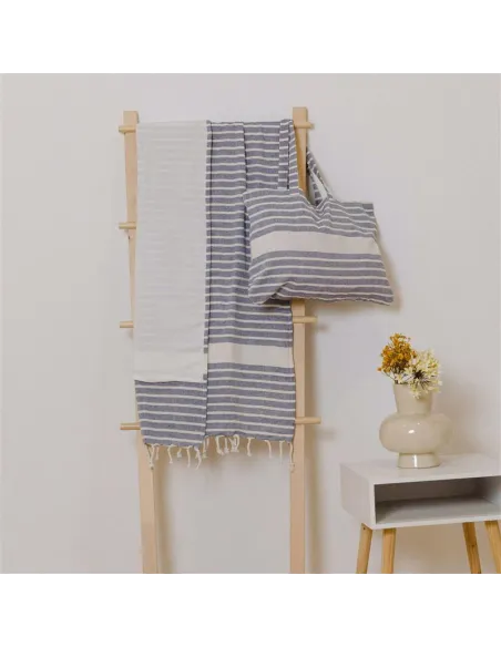 Pack Toalha Pareo + Bolsa Raya algodão