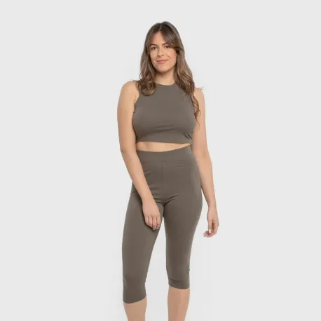 Top alças algodão desportivo liso