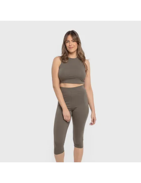 Top alças algodão desportivo liso