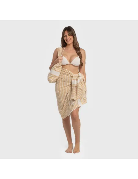 Pack Toalha Pareo + Bolsa Raya algodão