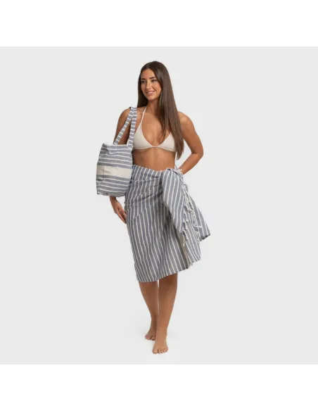 Pack Toalha Pareo + Bolsa Raya algodão