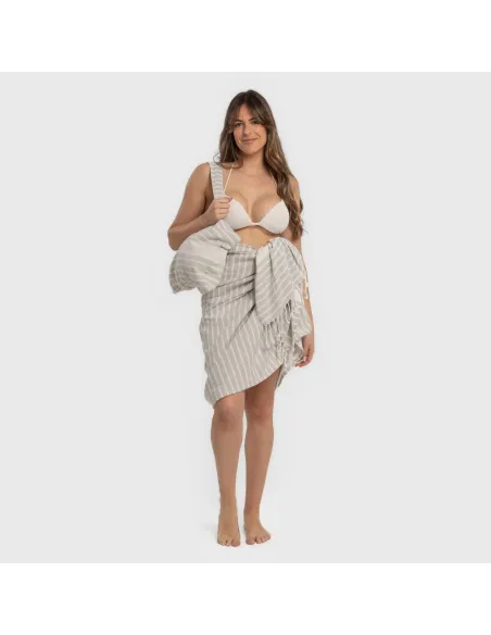 Pack Toalha Pareo + Bolsa Raya algodão