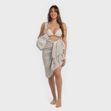 Pack Toalha Pareo + Bolsa Raya algodão