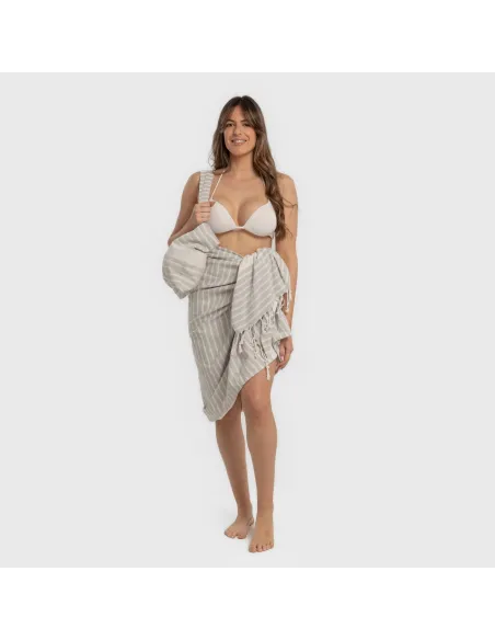 Pack Toalha Pareo + Bolsa Raya algodão