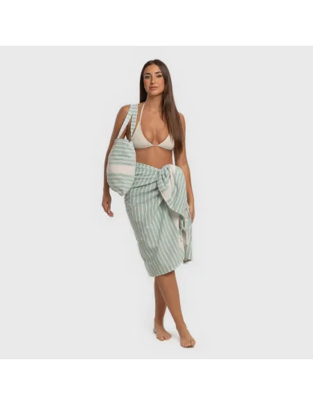 Pack Toalha Pareo + Bolsa Raya algodão