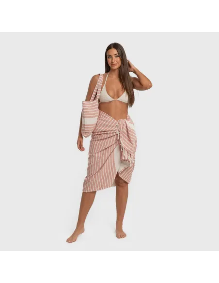 Pack Toalha Pareo + Bolsa Raya algodão