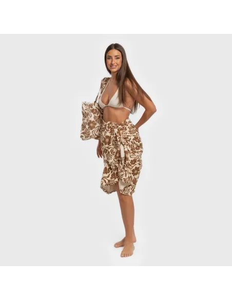 Pack Toalha Pareo + Bolsa Alexis castanho