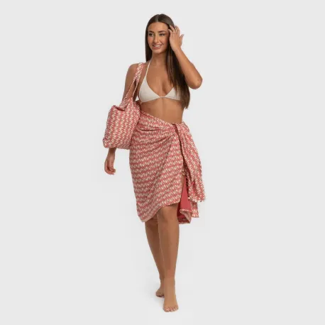 Pack Toalha Pareo + Bolsa Tana marsala