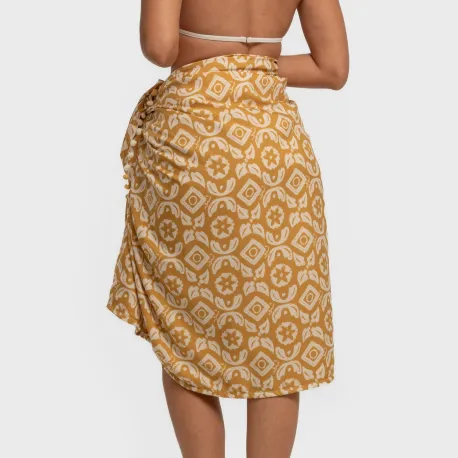 Pack Toalha Pareo + Bolsa Eugenia ocre