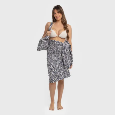 Pack Toalha Pareo + Bolsa Aladero azul