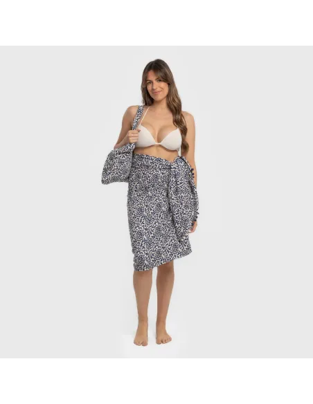 Pack Toalha Pareo + Bolsa Aladero azul