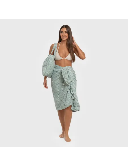 Pack Toalha Pareo + Bolsa Walia água marinha Pack Toalha Pareo + Bolsa Walia água marinha