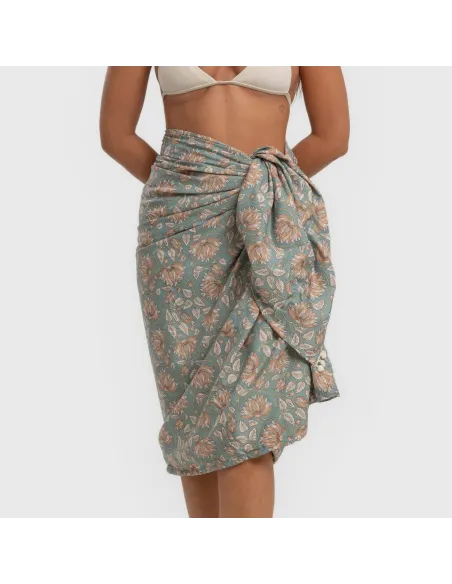 Pack Toalha Pareo + Bolsa Venus água marinha