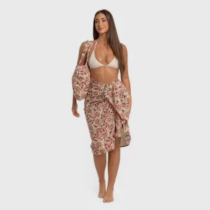 Pack Toalha Pareo + Bolsa Venus marsala 2