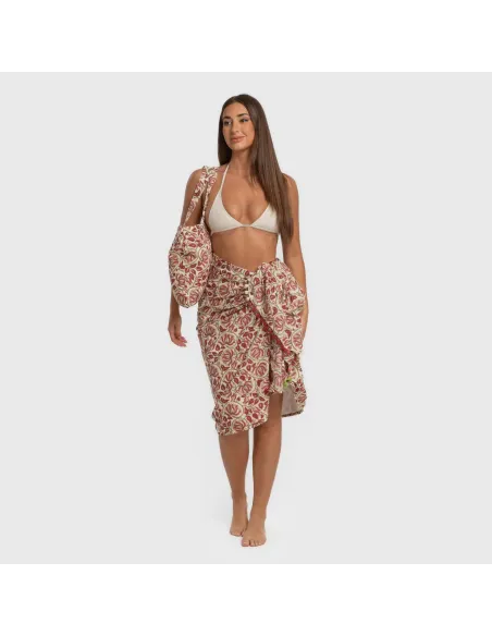 Pack Toalha Pareo + Bolsa Venus marsala