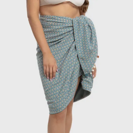 Pack Toalha Pareo + Bolsa Dulcinea água marinha