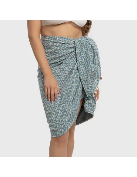 Pack Toalha Pareo + Bolsa Dulcinea água marinha