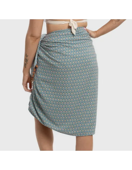 Pack Toalha Pareo + Bolsa Dulcinea água marinha