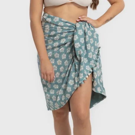 Pack Toalha Pareo + Bolsa Albena água marinha