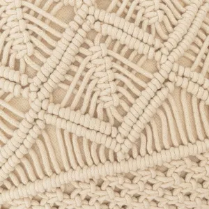 Almofada algodão macramé Cleto natural 45x45 2