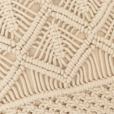 Almofada algodão macramé Cleto natural 45x45