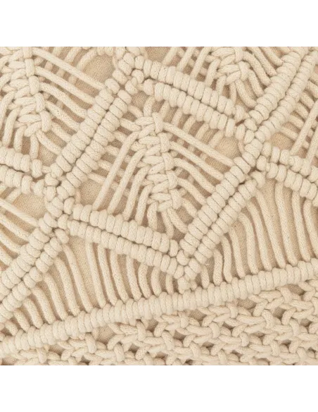 Almofada algodão macramé Cleto natural 45x45