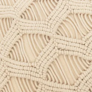 Almofada algodão macramé Chini natural 45x45 2