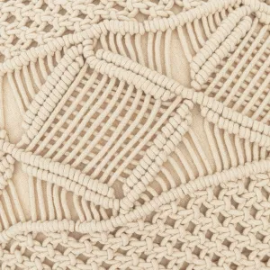 Almofada algodão macramé Megara natural 45x45 2
