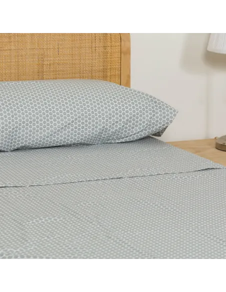 Jogo de lençóis algodão percal Dune azul indigo Jogo de lençóis algodão percal Dune azul indigo