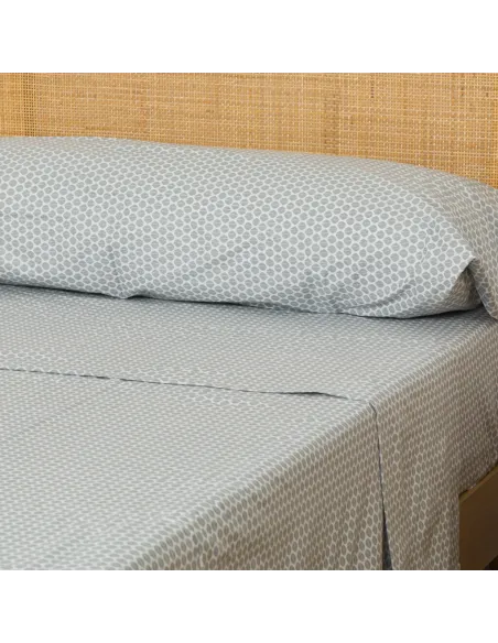 Jogo de lençóis algodão percal Dune azul indigo Jogo de lençóis algodão percal Dune azul indigo