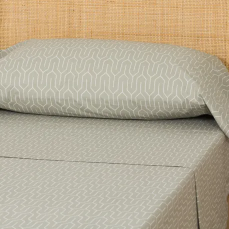 Jogo de lençóis algodão percal Yolanda verde