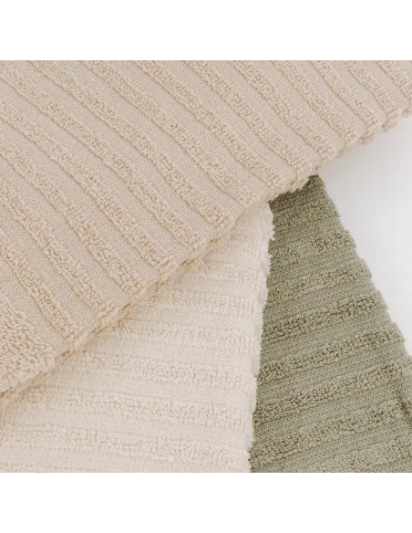 Conjunto 3 panos de cozinha algodão liso natural/topo/verde seco