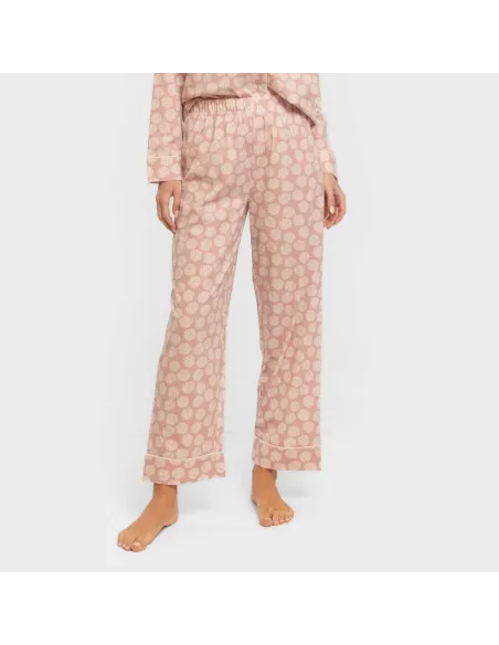 Pijama comprido camisa algodão mulher Medusa rosa Pijama comprido camisa algodão mulher Medusa rosa