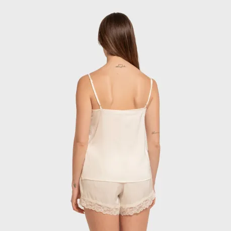 Pijama alças mulher Saten Friday liso