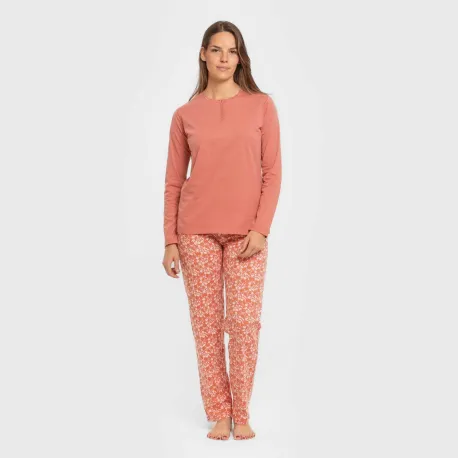 Pijama algodão Mesalia marsala