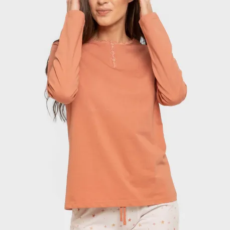 Pijama algodão Condy ocre - caldera