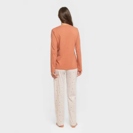 Pijama algodão Condy ocre - caldera