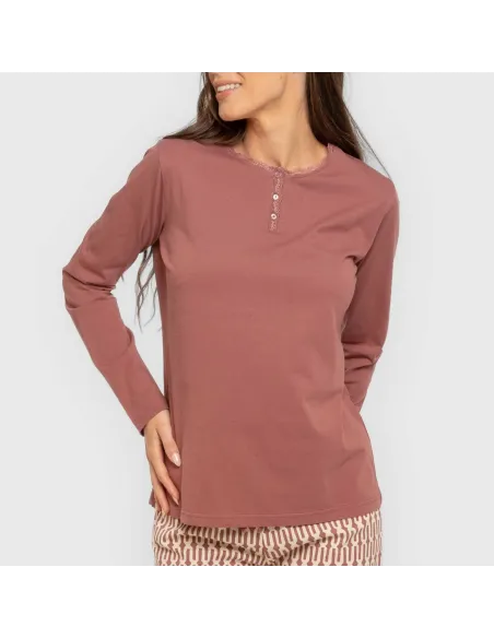 Pijama algodão Eucalipto malva rosa Pijama algodão Eucalipto malva rosa