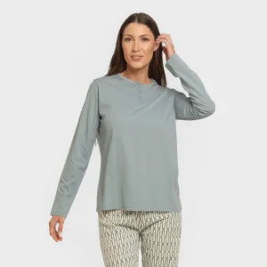 Pijama algodão Eucalipto azul celeste