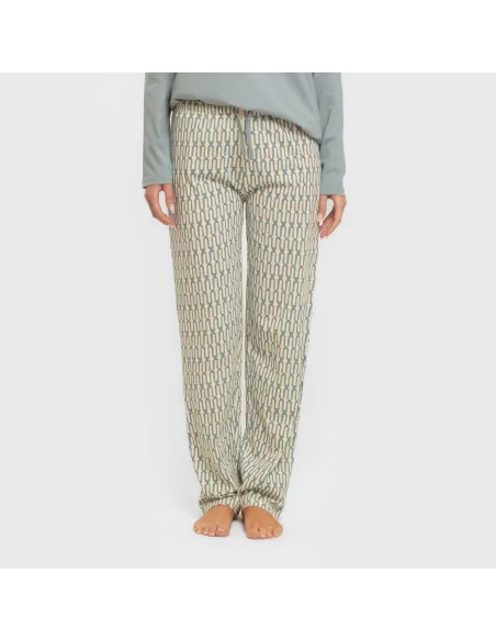 Pijama algodão Eucalipto azul celeste