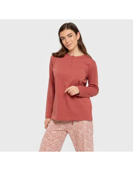 Pijama algodão Rastberry rosa Pijama algodão Rastberry rosa