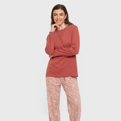 Pijama algodão Rastberry rosa