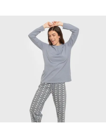 Pijama algodão Ocean azul indigo Pijama algodão Ocean azul indigo