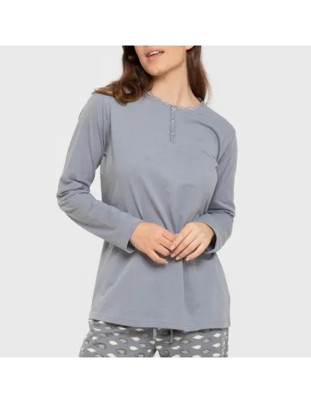 Pijama algodão Ocean azul indigo Pijama algodão Ocean azul indigo